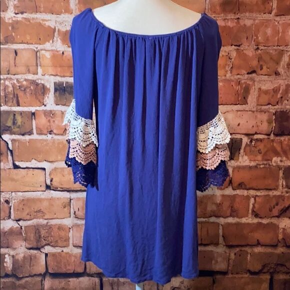Umgee Blue Boho Dress - Picture 6 of 6